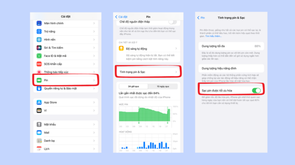 Thời lượng pin và chu kỳ sạc thay đổi theo thói quen sử dụng iPhone của bạn